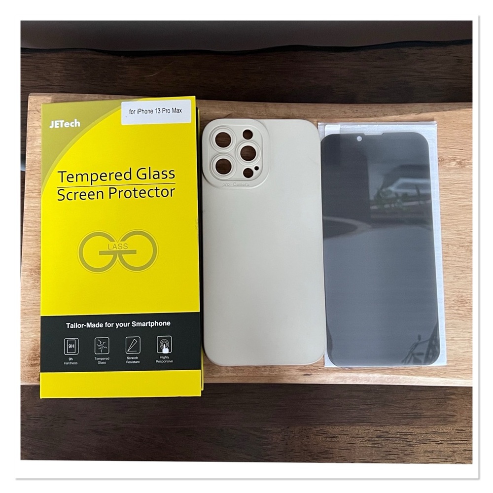IPHONE 13 Pro Max Case & Tempered Glass Privacy Screen Protector NWT